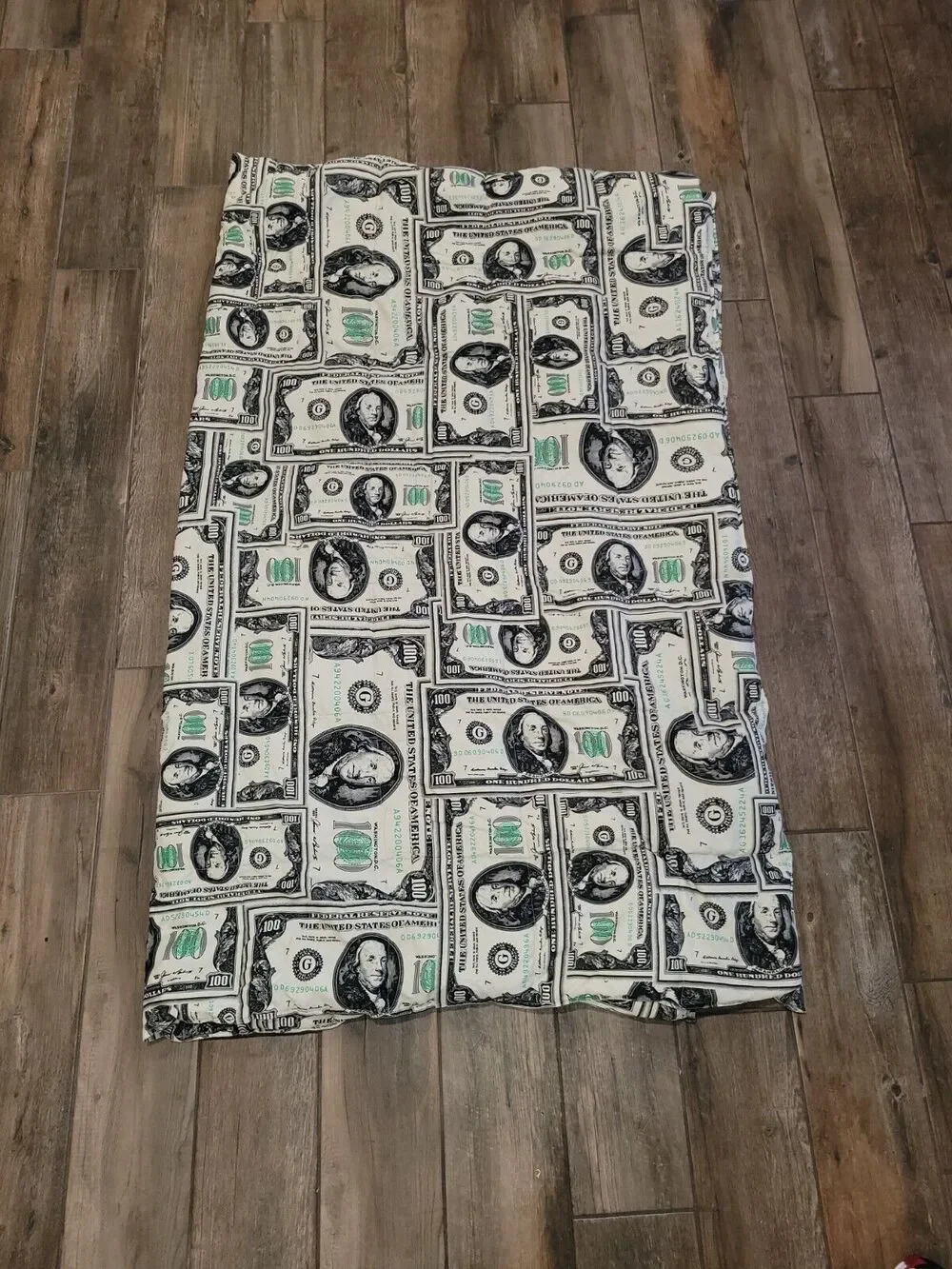 Money Blanket 100 Dollar Bills Pattern Benjamins Print - Faux Down Gift